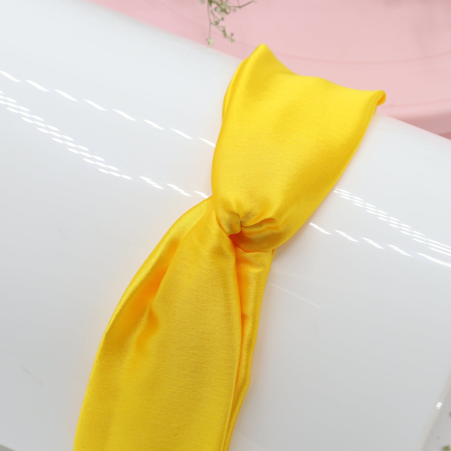Silk Satin Knot Hairband-Sunny Yellow