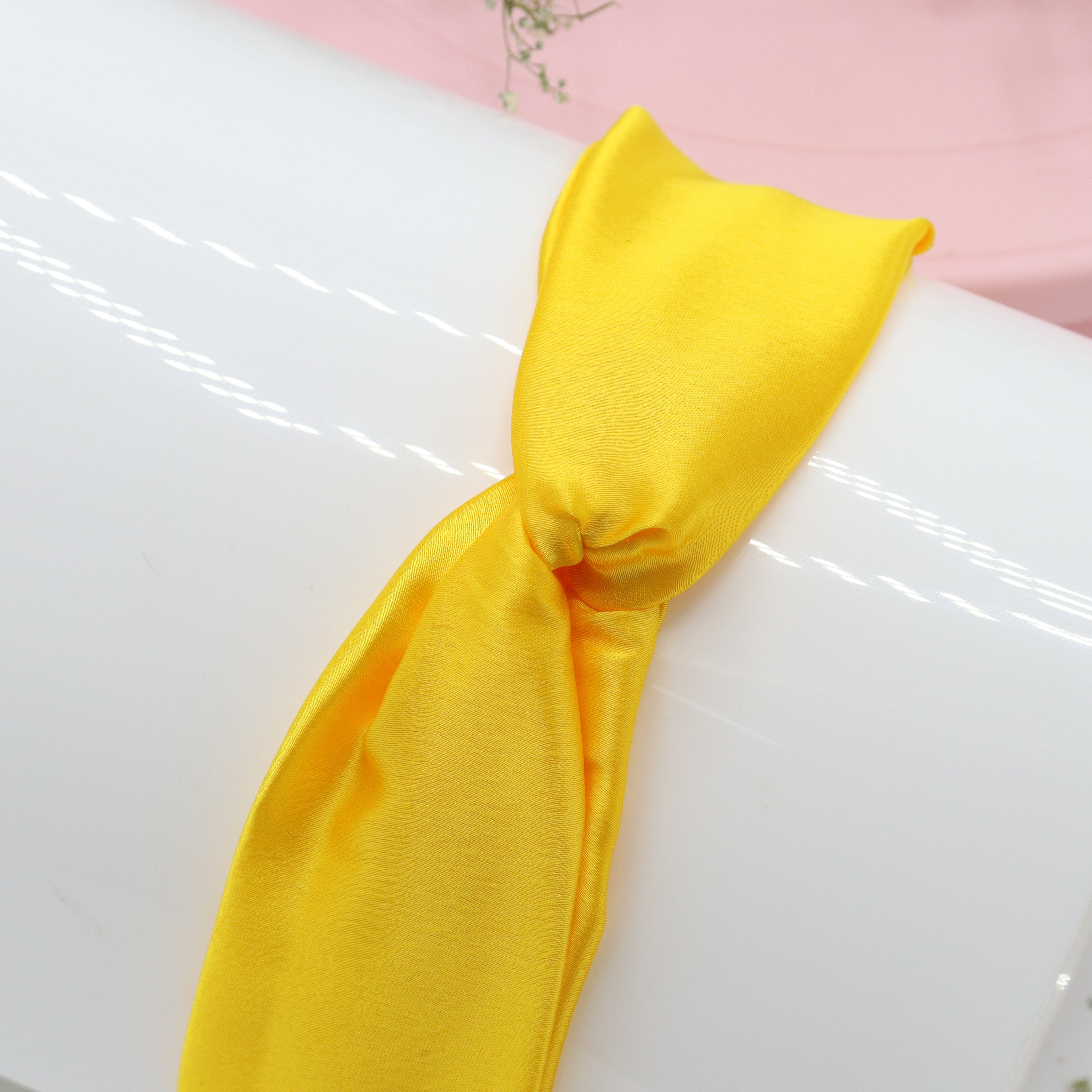 Silk Satin Knot Hairband-Sunny Yellow