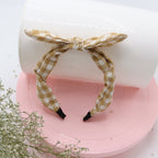 Golden Check Cotton Headband