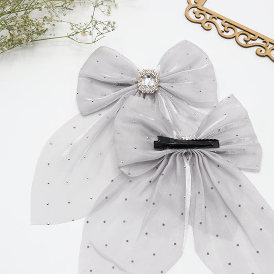 Sparkle Partywear Hair Bow Clip