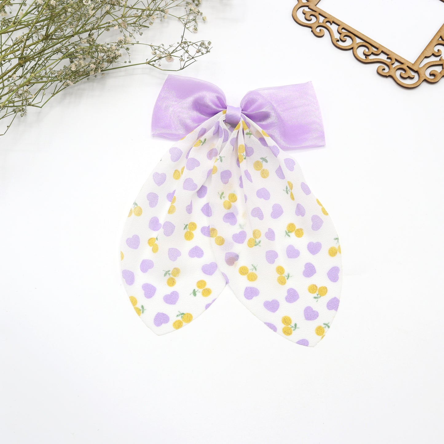 Cherry Blossom Oriental Hair Bow Clip