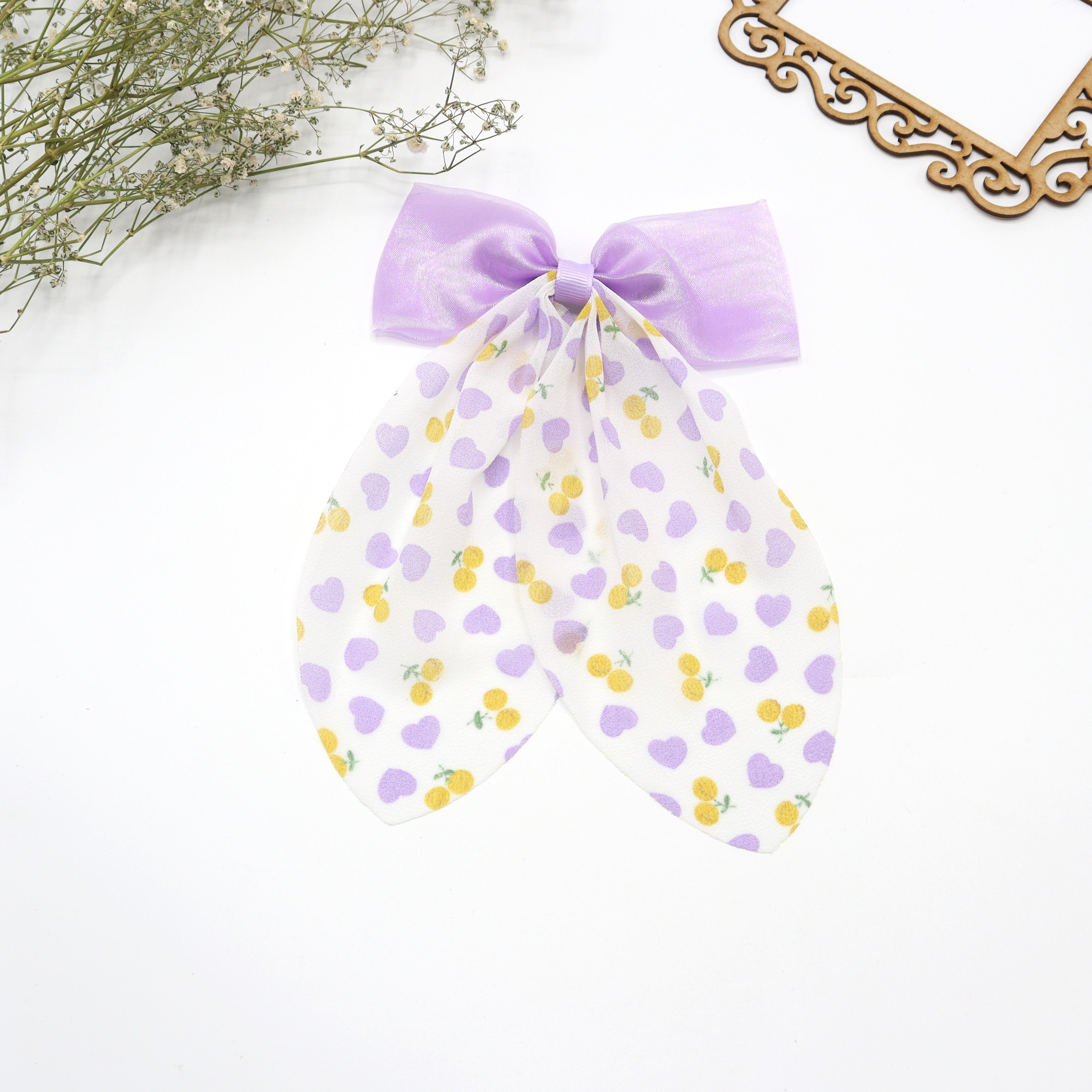 Cherry Blossom Oriental Hair Bow Clip
