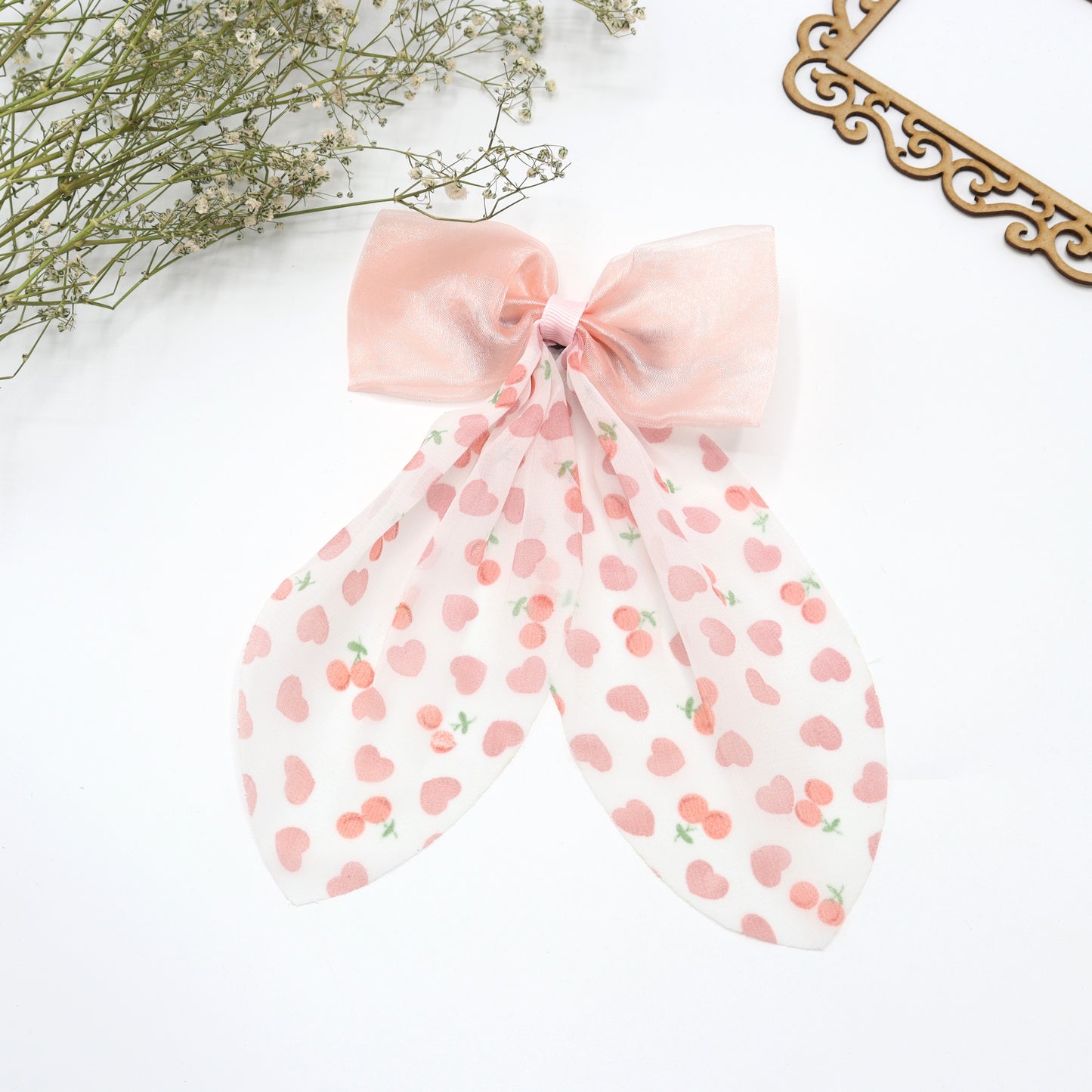 Cherry Blossom Oriental Hair Bow Clip