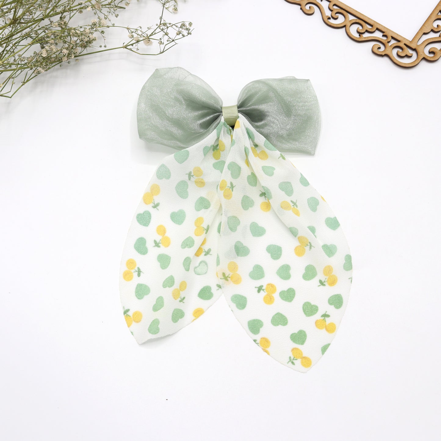 Cherry Blossom Oriental Hair Bow Clip