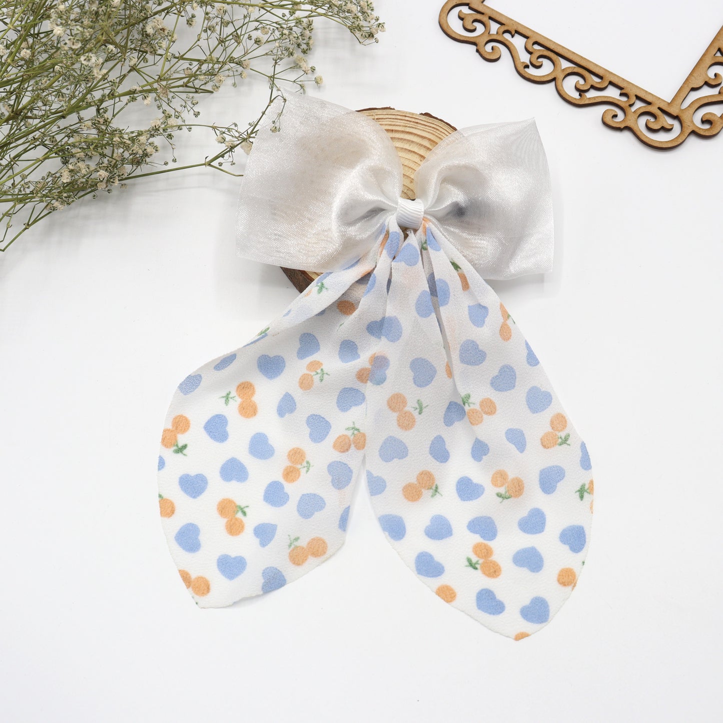 Cherry Blossom Oriental Hair Bow Clip
