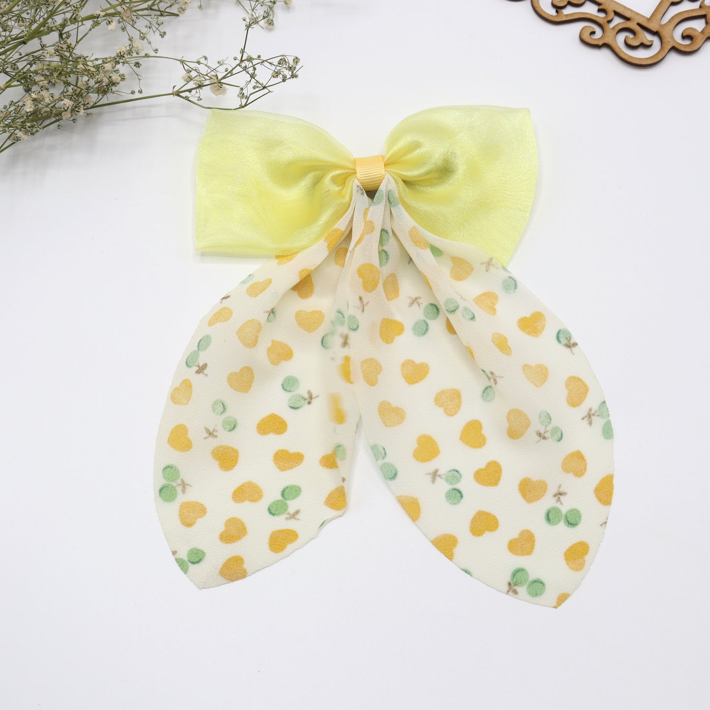 Cherry Blossom Oriental Hair Bow Clip