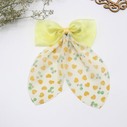 Cherry Blossom Oriental Hair Bow Clip