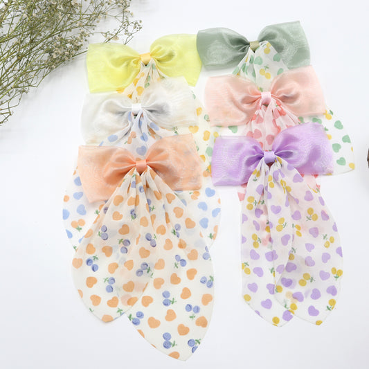 Cherry Blossom Oriental Hair Bow Clip