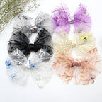 Butterfly Charm Net Hair Bow