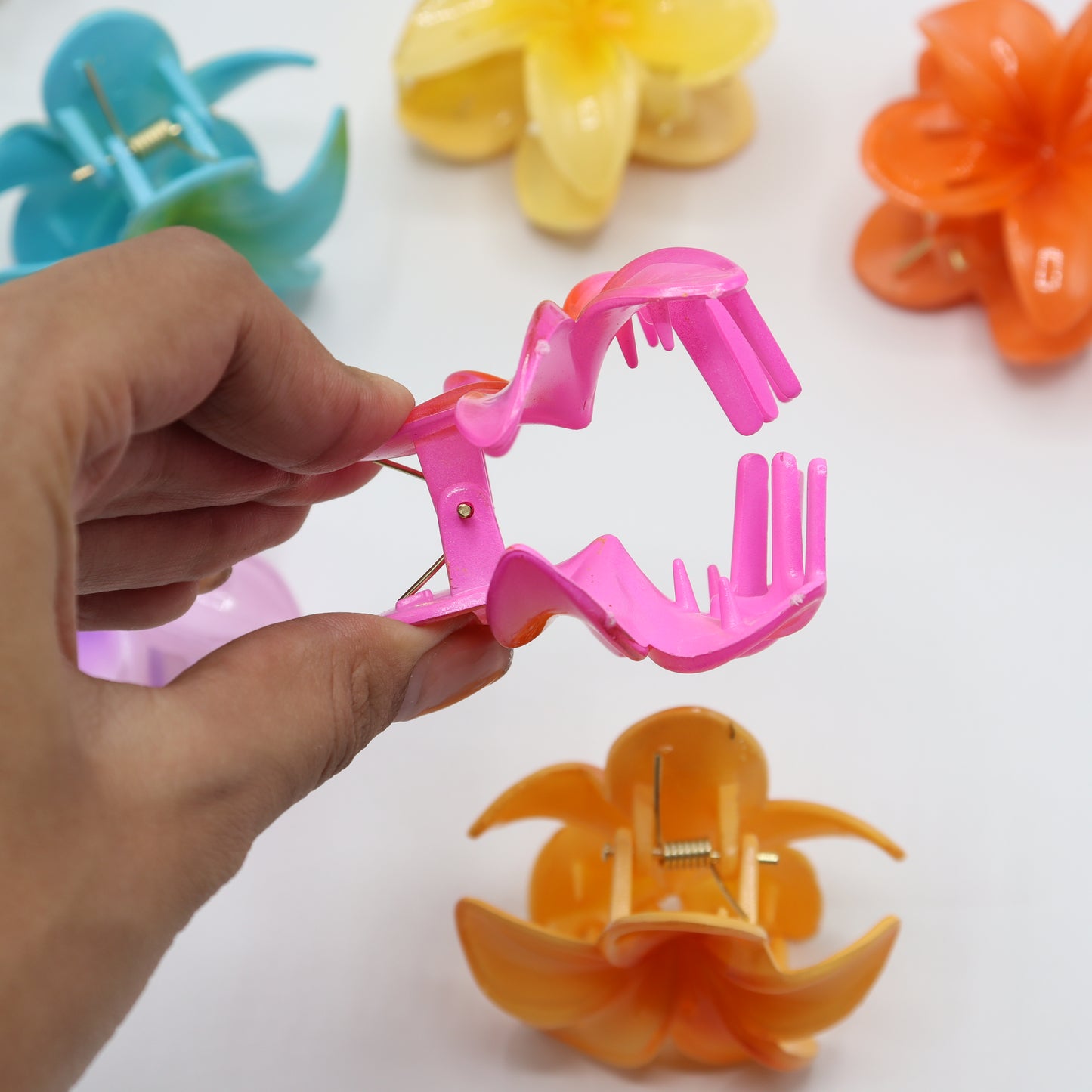 Tropical Flower Hair Claw Clip (Small)
