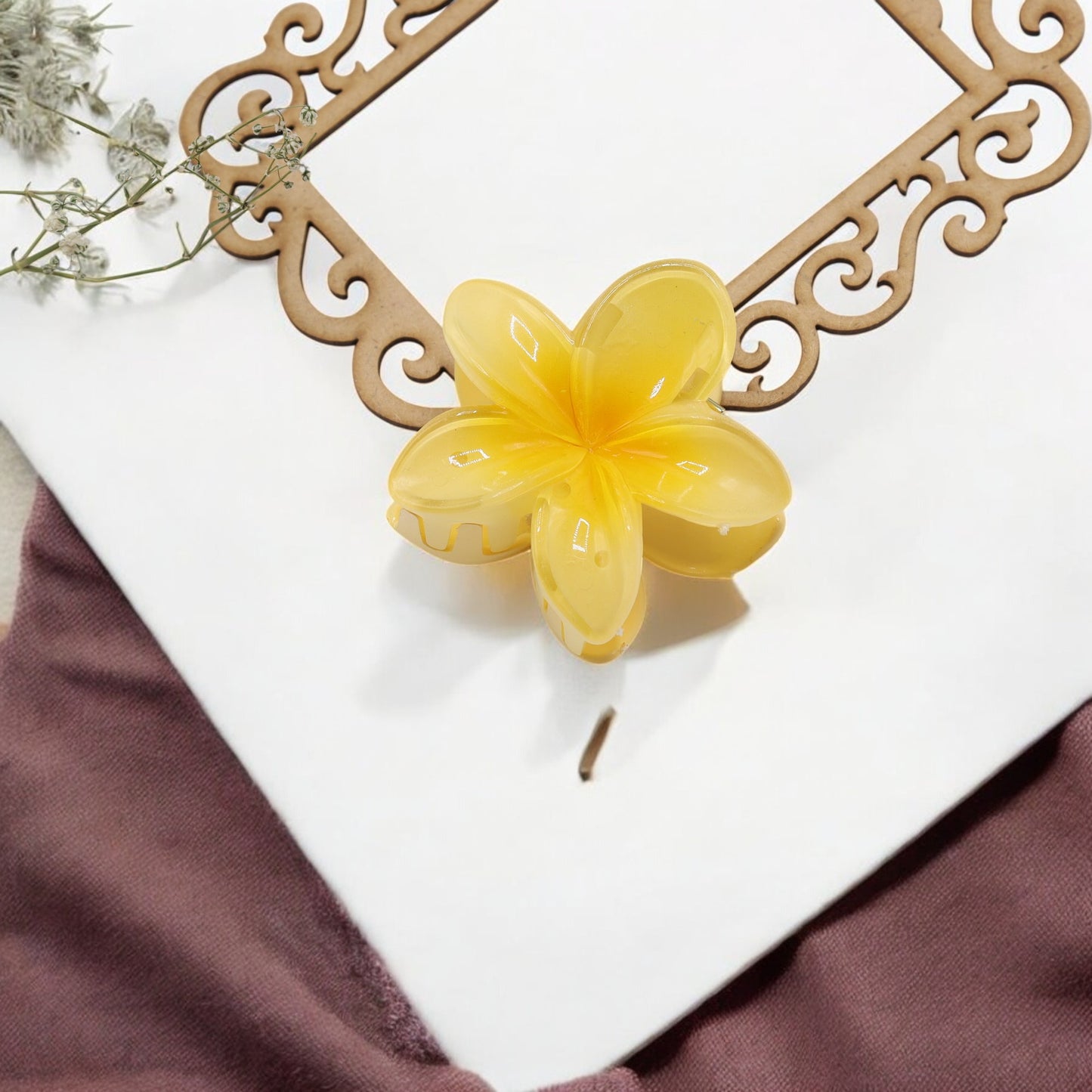 Tropical Flower Hair Claw Clip (Small)