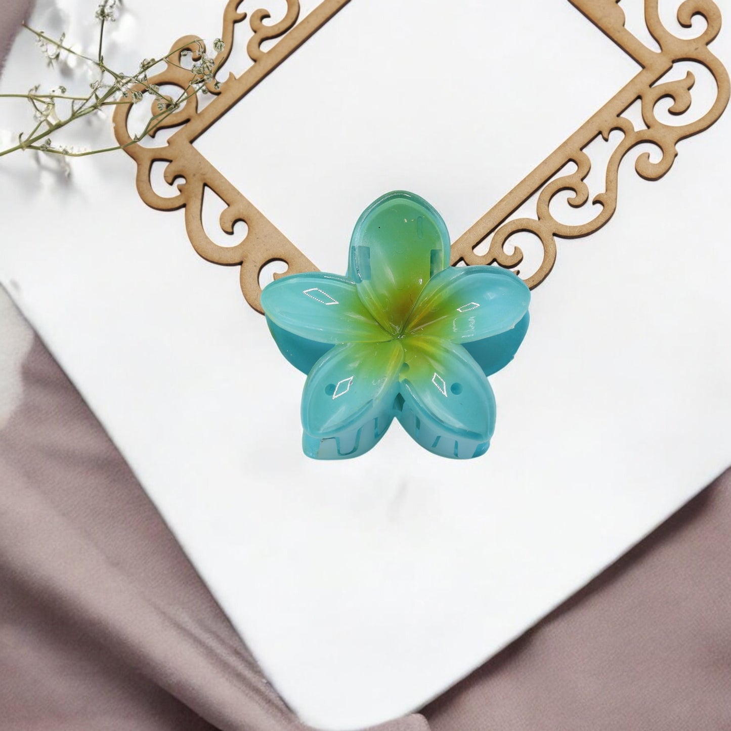 Tropical Flower Hair Claw Clip (Small)
