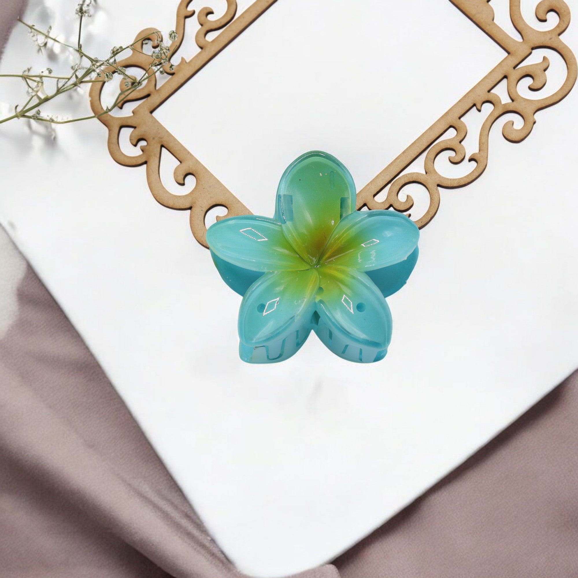 Tropical Flower Hair Claw Clip (Small)