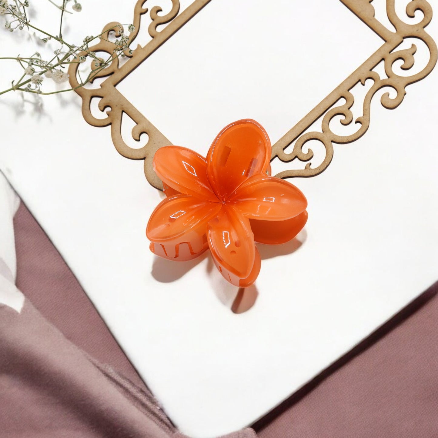Tropical Flower Hair Claw Clip (Small)