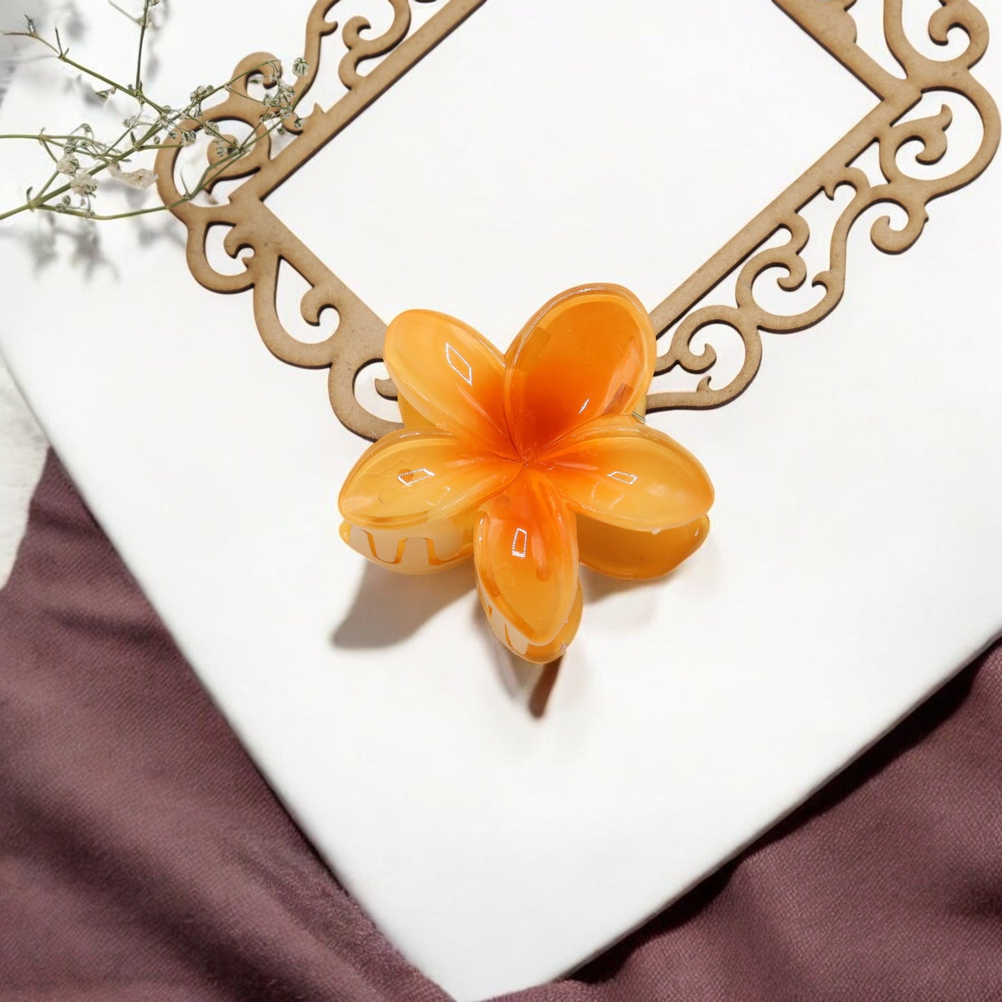 Tropical Flower Hair Claw Clip (Small)