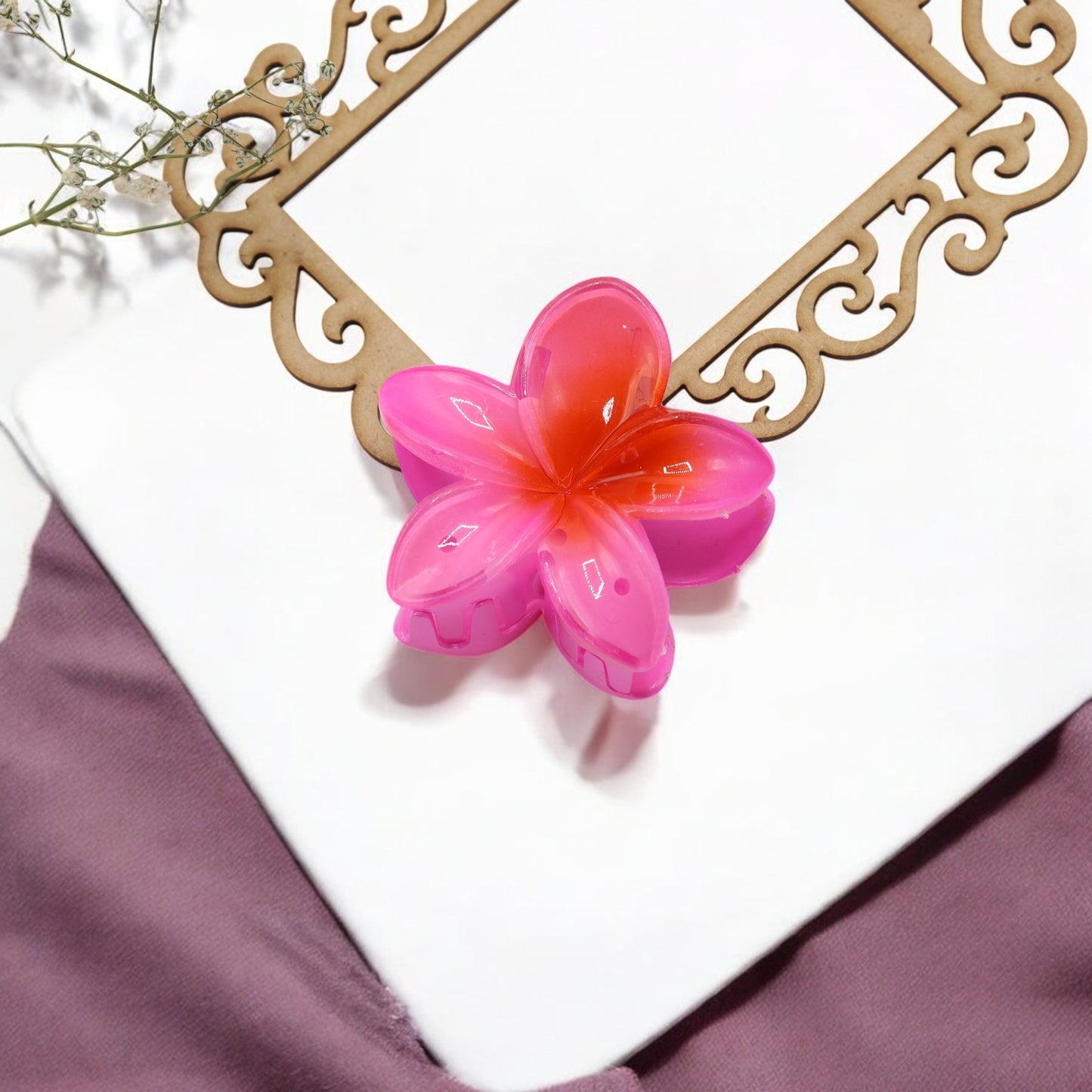Tropical Flower Hair Claw Clip (Small)