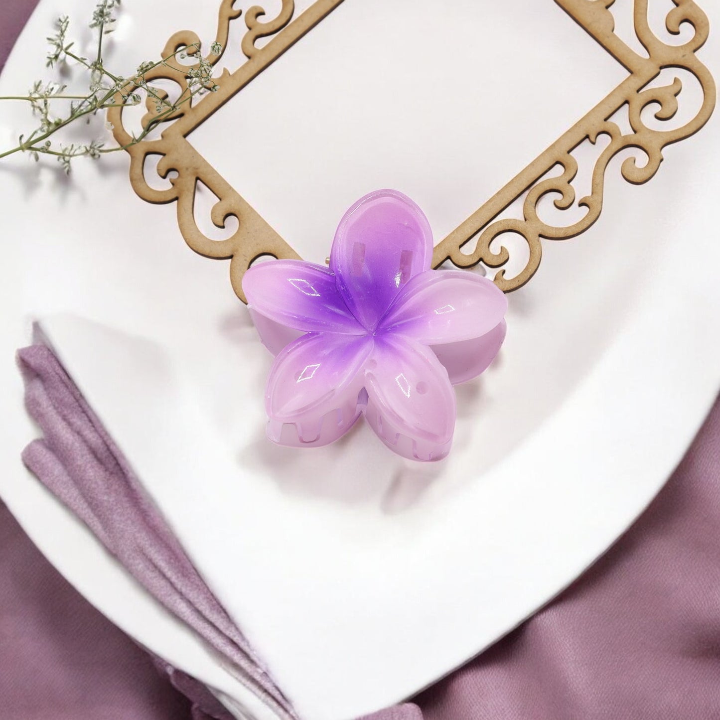 Tropical Flower Hair Claw Clip (Small)