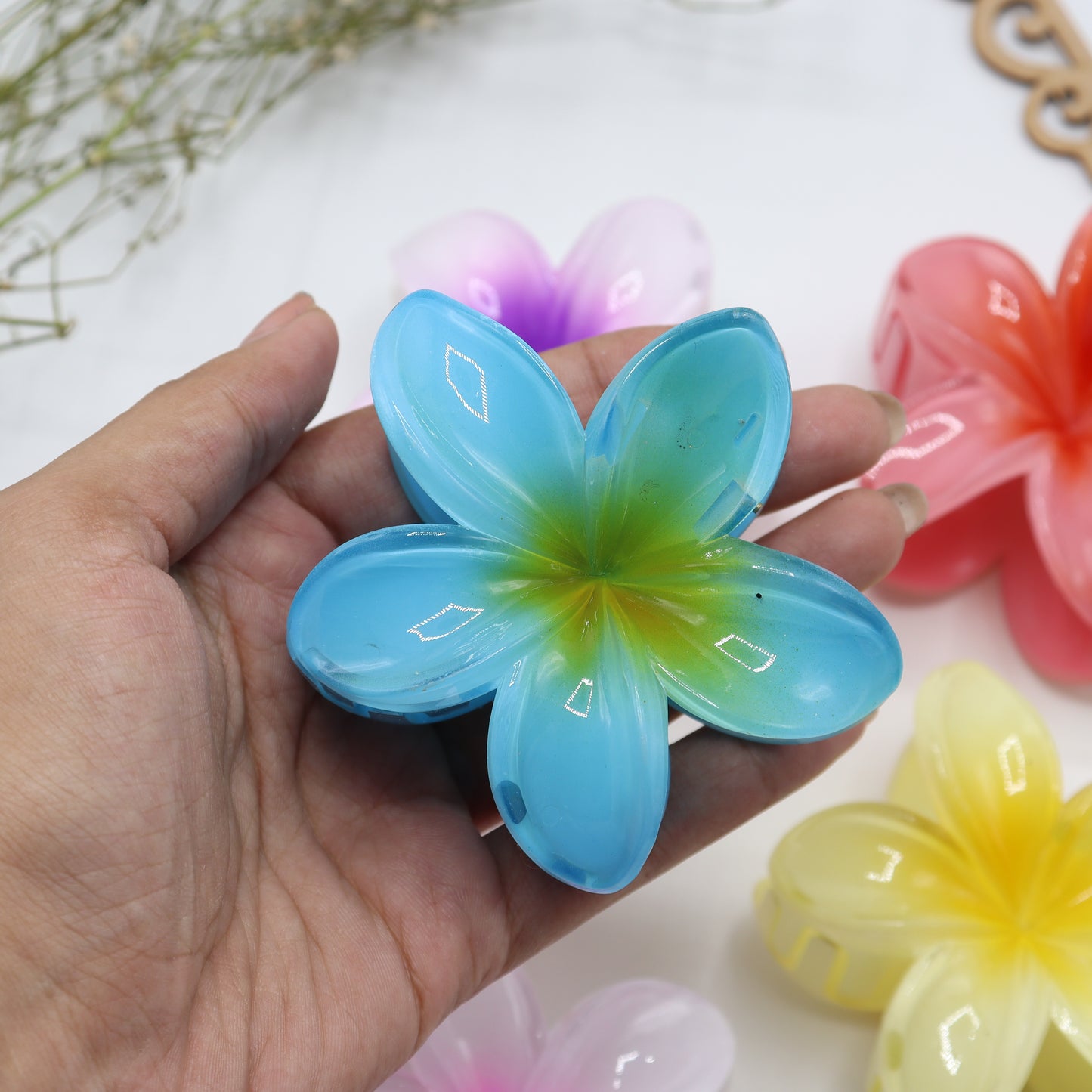 Tropical Flower Hair Claw Clip (Large)