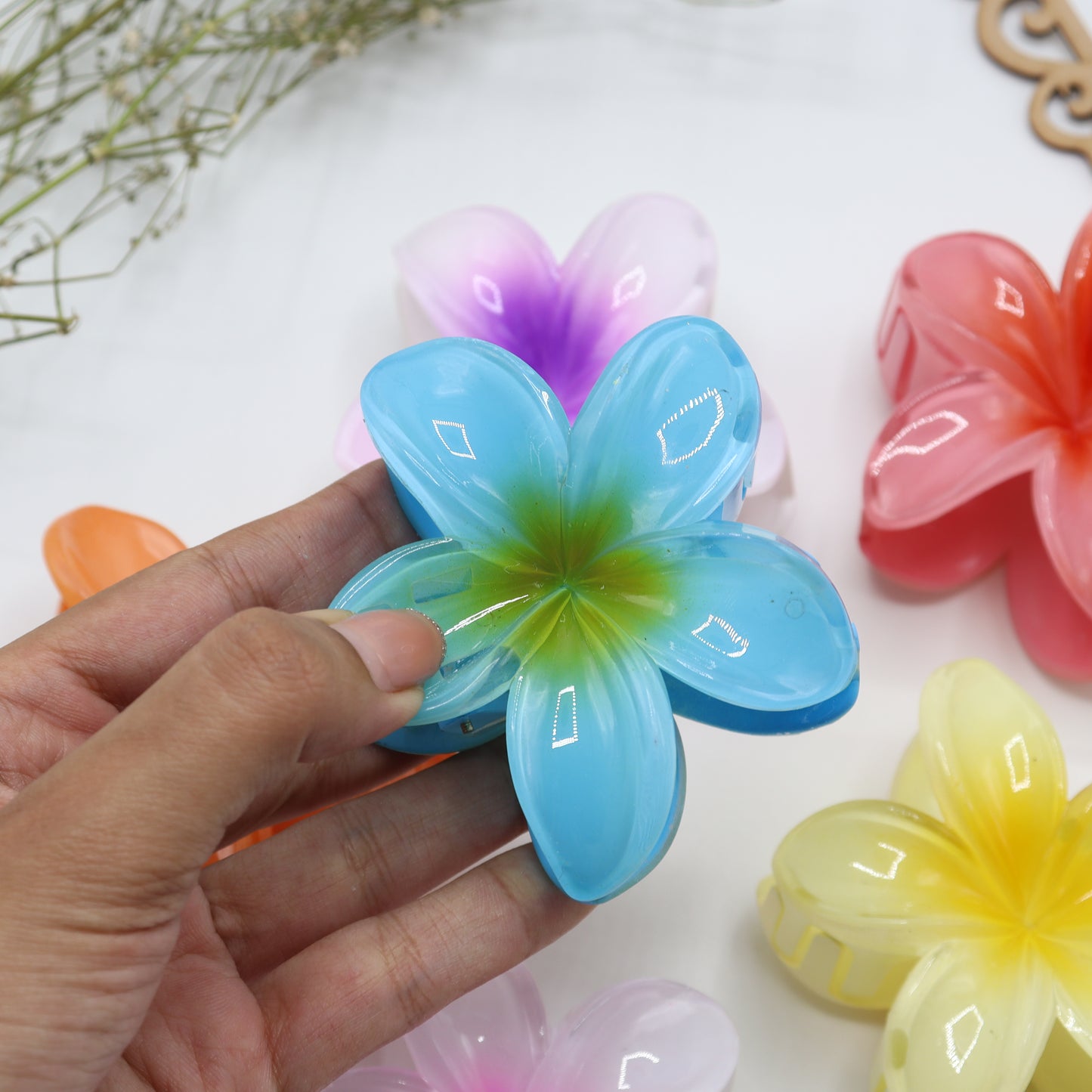 Tropical Flower Hair Claw Clip (Large)