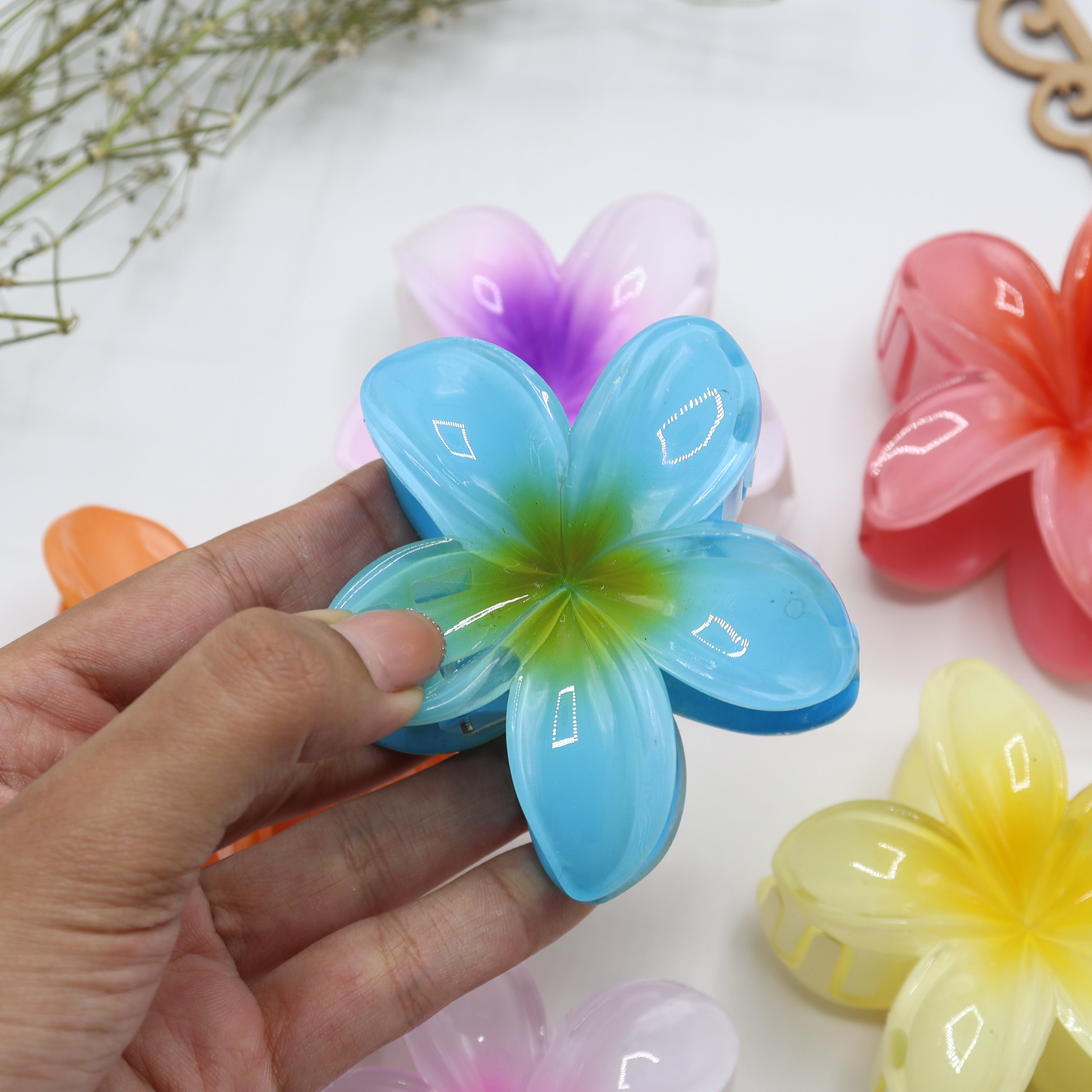 Tropical Flower Hair Claw Clip (Large)