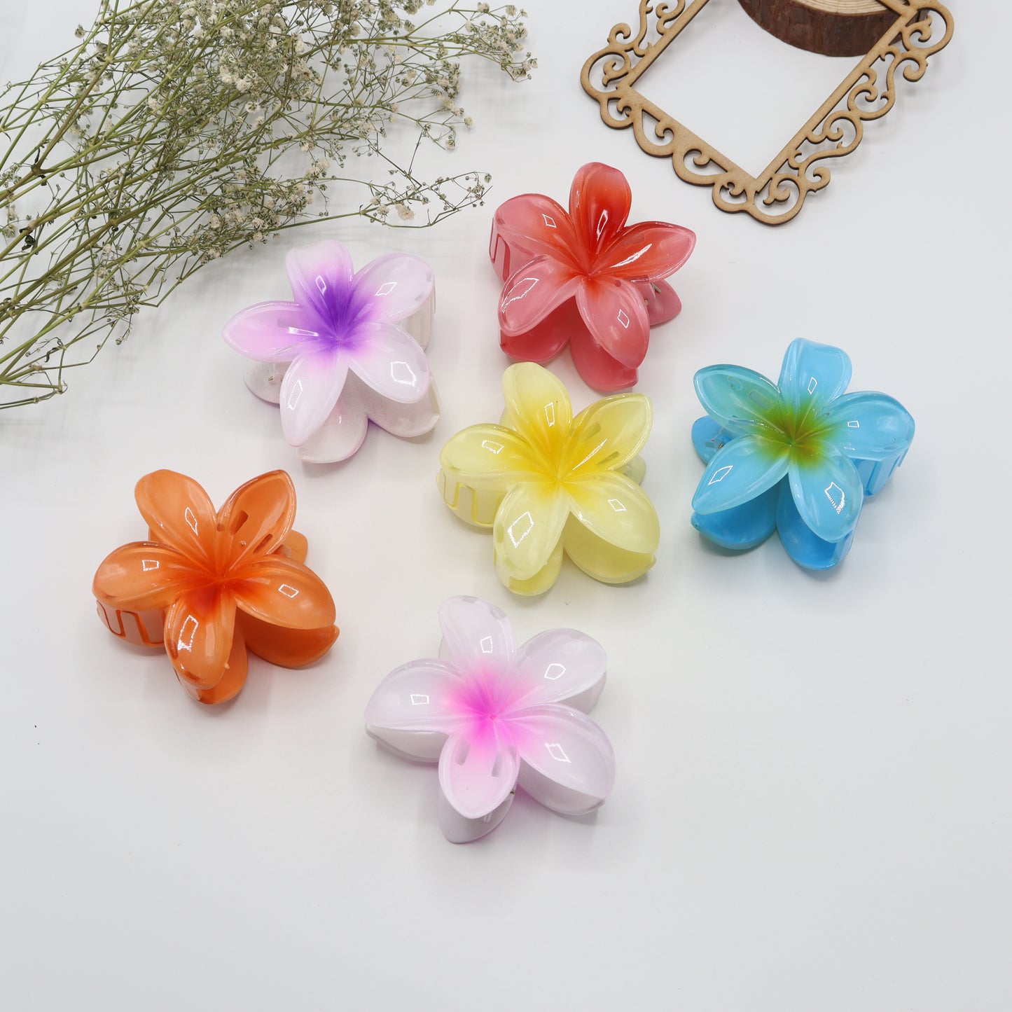 Tropical Flower Hair Claw Clip (Large)