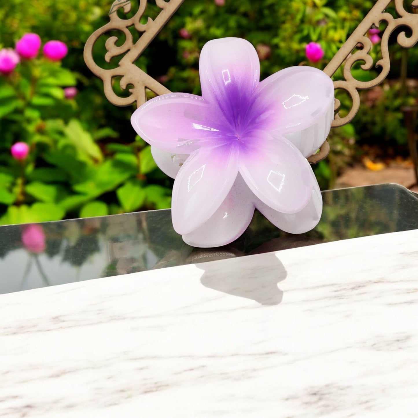 Tropical Flower Hair Claw Clip (Large)