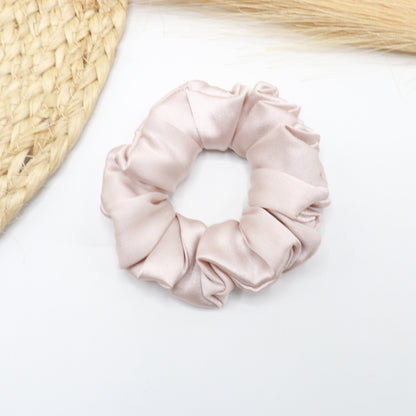 Vora Medium Silk Satin Scrunchie - Black Shade