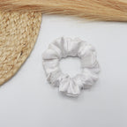Vora Medium Silk Satin Scrunchie - Black Shade