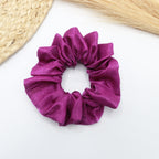 Vora Medium Silk Satin Scrunchie - Blue Shade