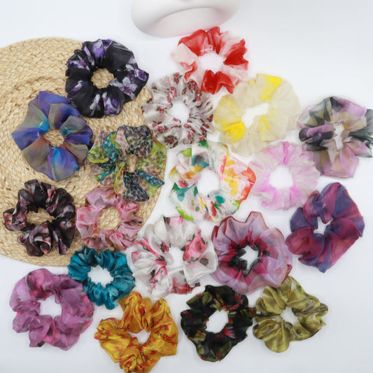 Organza Printed Scrunchies