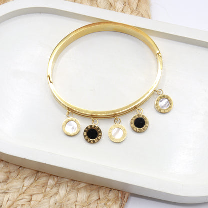 Charms stainless steel plated gold 18 k never change color waterproof bracelet