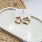 Simple daily Wear Style Twist Geometric Alloy Gold Plated Women's Stud Earrings