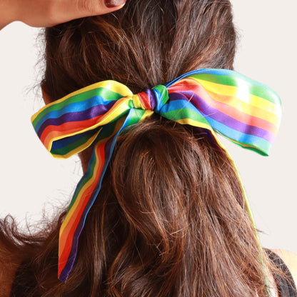 Rainbow Ribbon Scrunchie