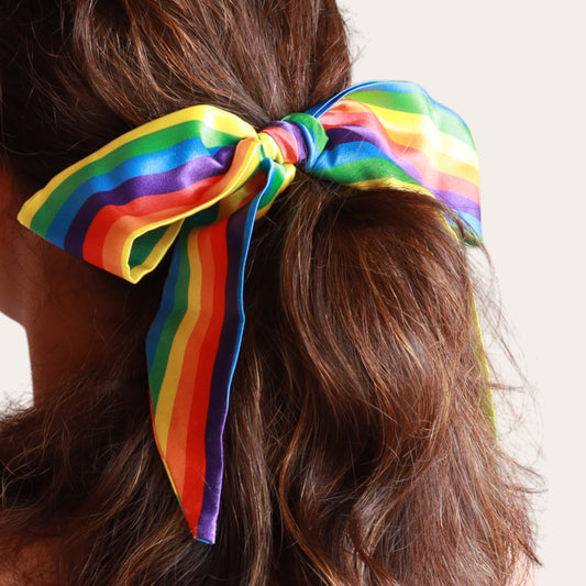 Rainbow Ribbon Scrunchie