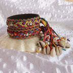 Bangles with hanging shells & pearls