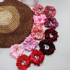 Vora Medium Silk Satin Scrunchie - pink Shades