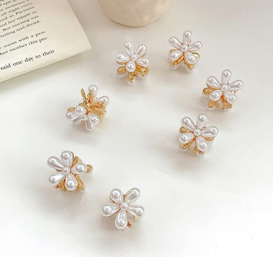 Daisy Pearl Hair Clutcher Set of 4
