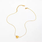 Stainless steel Women Heart Shaped Pendant with chain Neckless