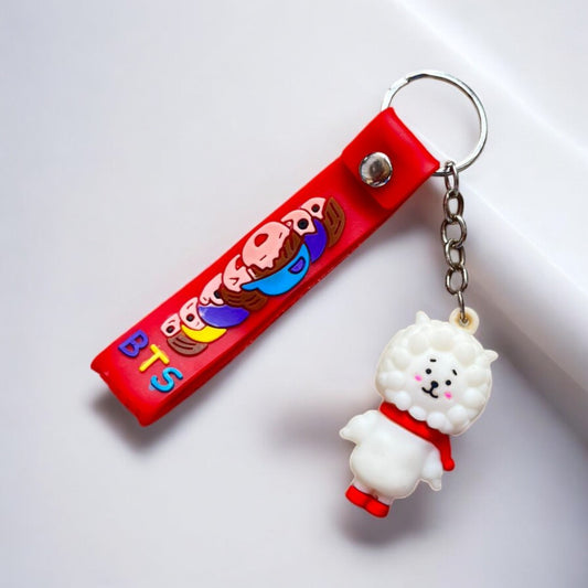 BTS Anime Cartoon Character 3D Silicone Premium Keychain