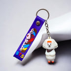 BTS Anime Cartoon Character 3D Silicone Premium Keychain