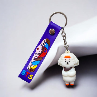 BTS Anime Cartoon Character 3D Silicone Premium Keychain