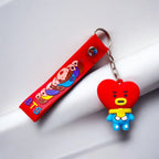 BTS Anime Cartoon Character 3D Silicone Premium Keychain