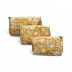 Floral Quilted Utility Pouch Set