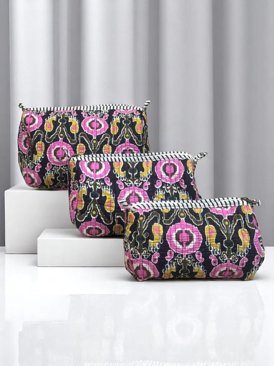 Ethnic Quilted Pouch Set