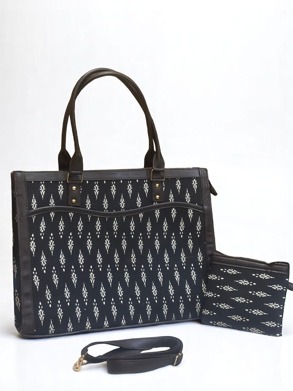 Wavy Tote with Pouch bag