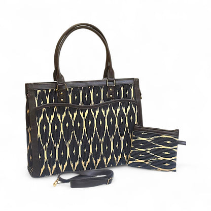 Wavy Tote with Pouch bag