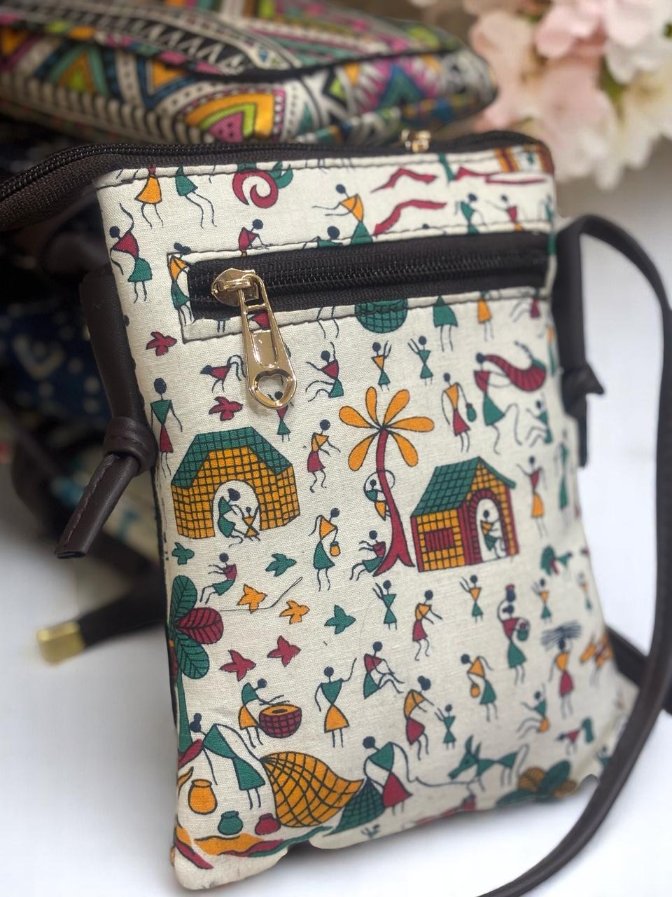 Ethnic Warli Print Sling Bag