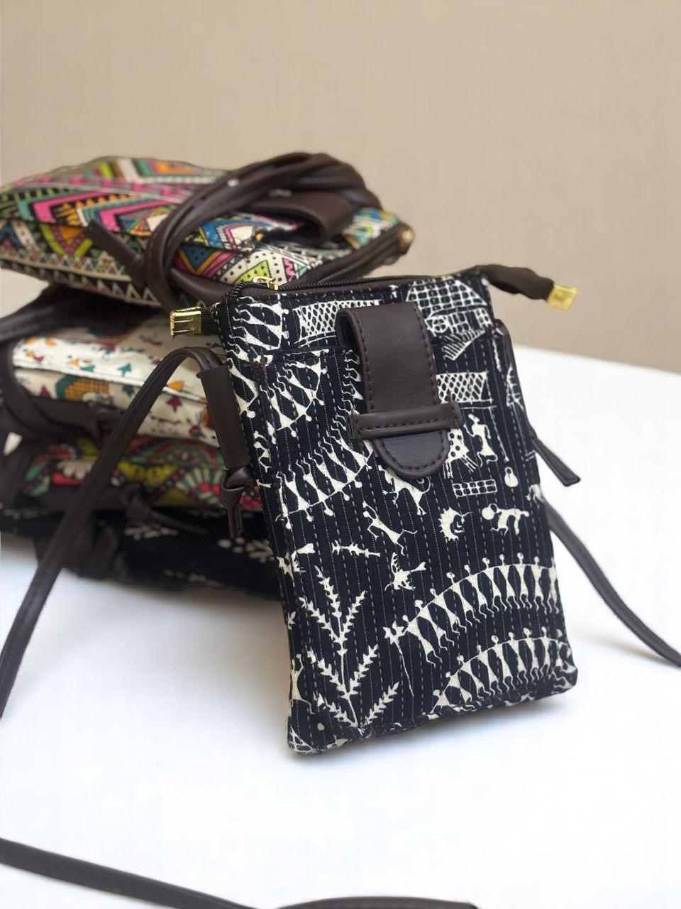 Ethnic Warli Print Sling Bag