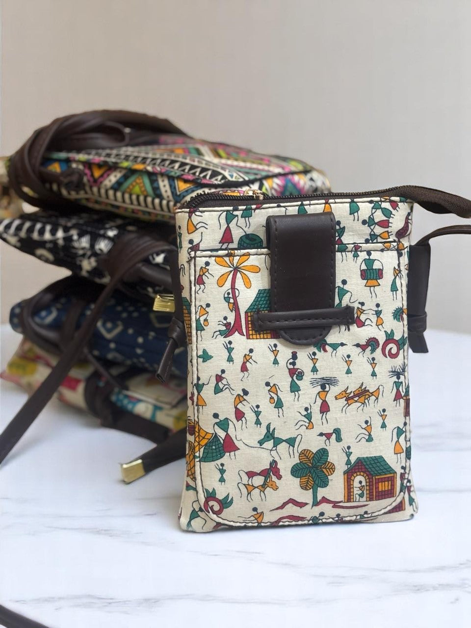 Ethnic Warli Print Sling Bag