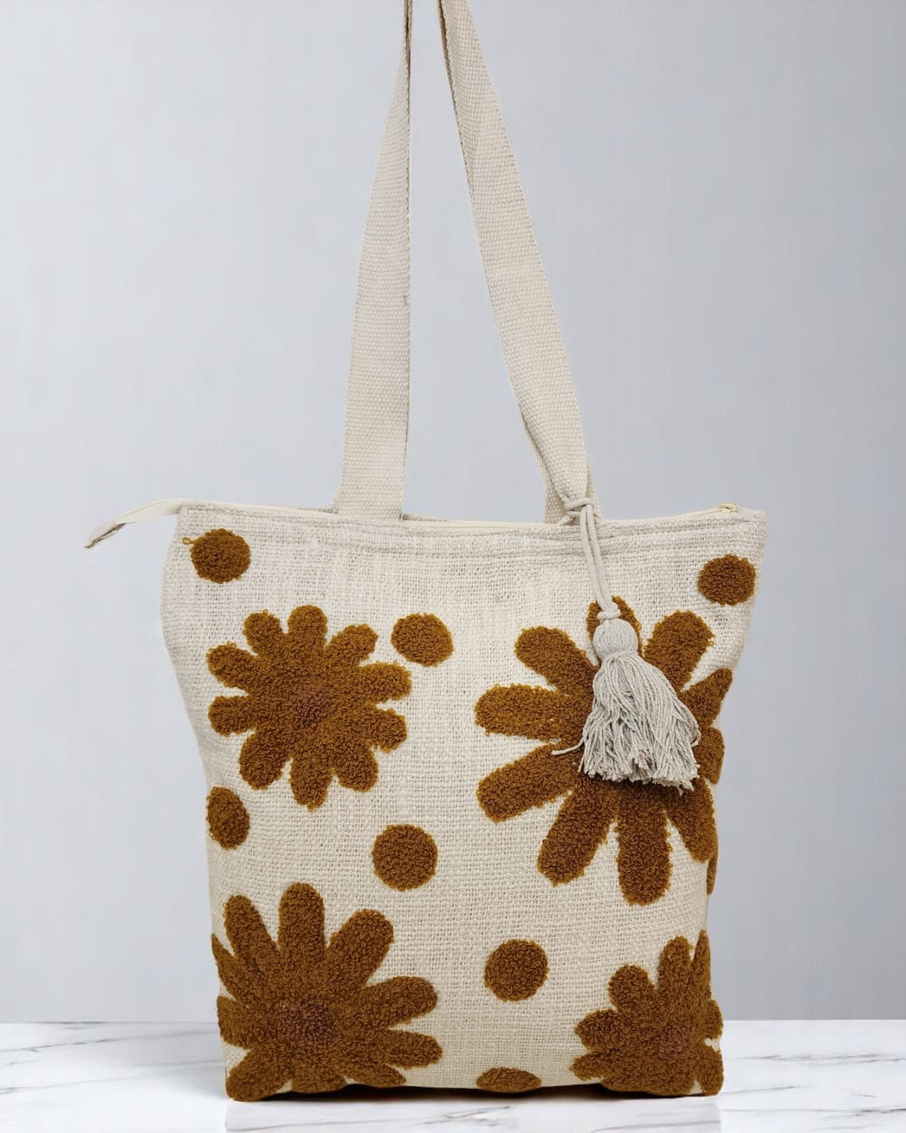 Artistic Floral Design Tote Bag
